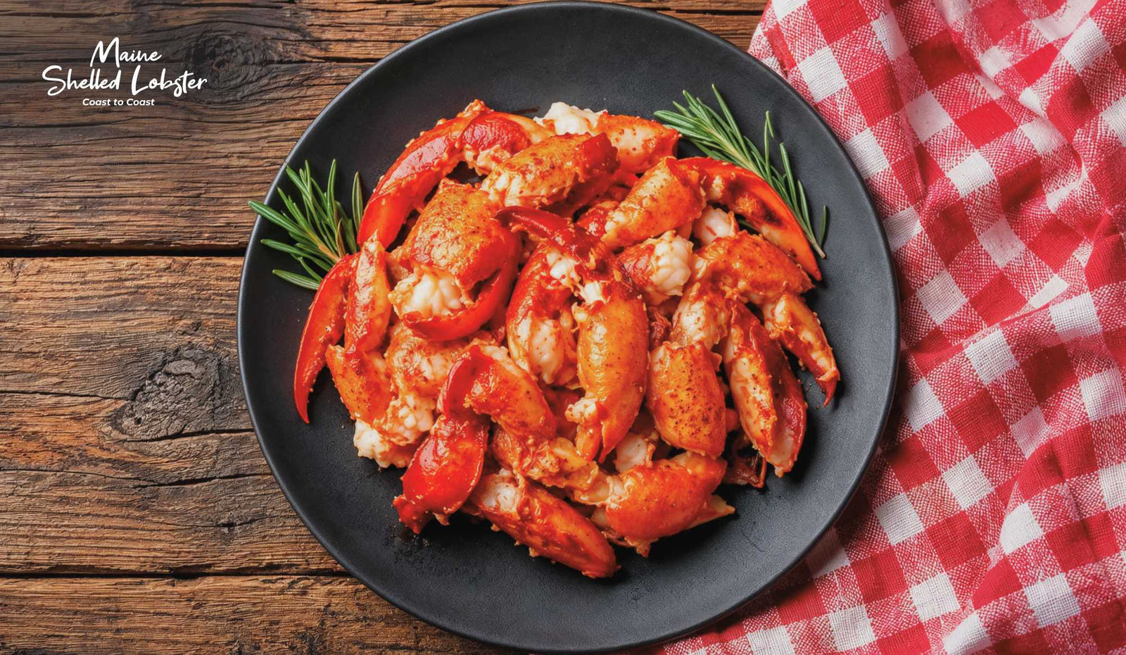 lobster nutrition shown with ready-to-use Maine lobster meat, lemon, herbs, and a light seafood meal